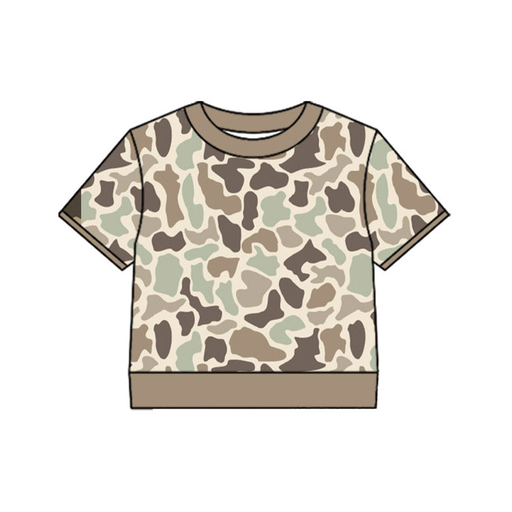 Baby Boys Short Sleeve Southern Khaki Camo T-shirts Top Preorder