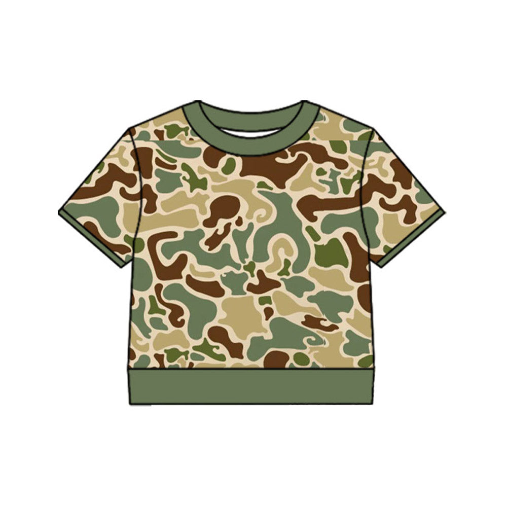 Baby Boys Short Sleeve Southern Yellow Camo T-shirts Top Preorder