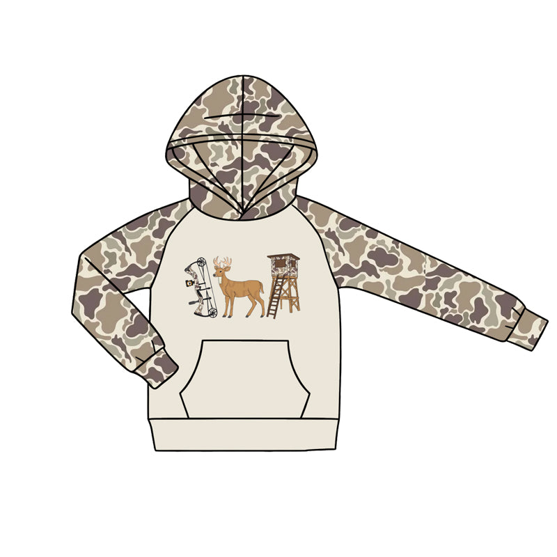 Baby Boys Southern Camo Deer Hunting Pocket Hoodie Romper Preorder