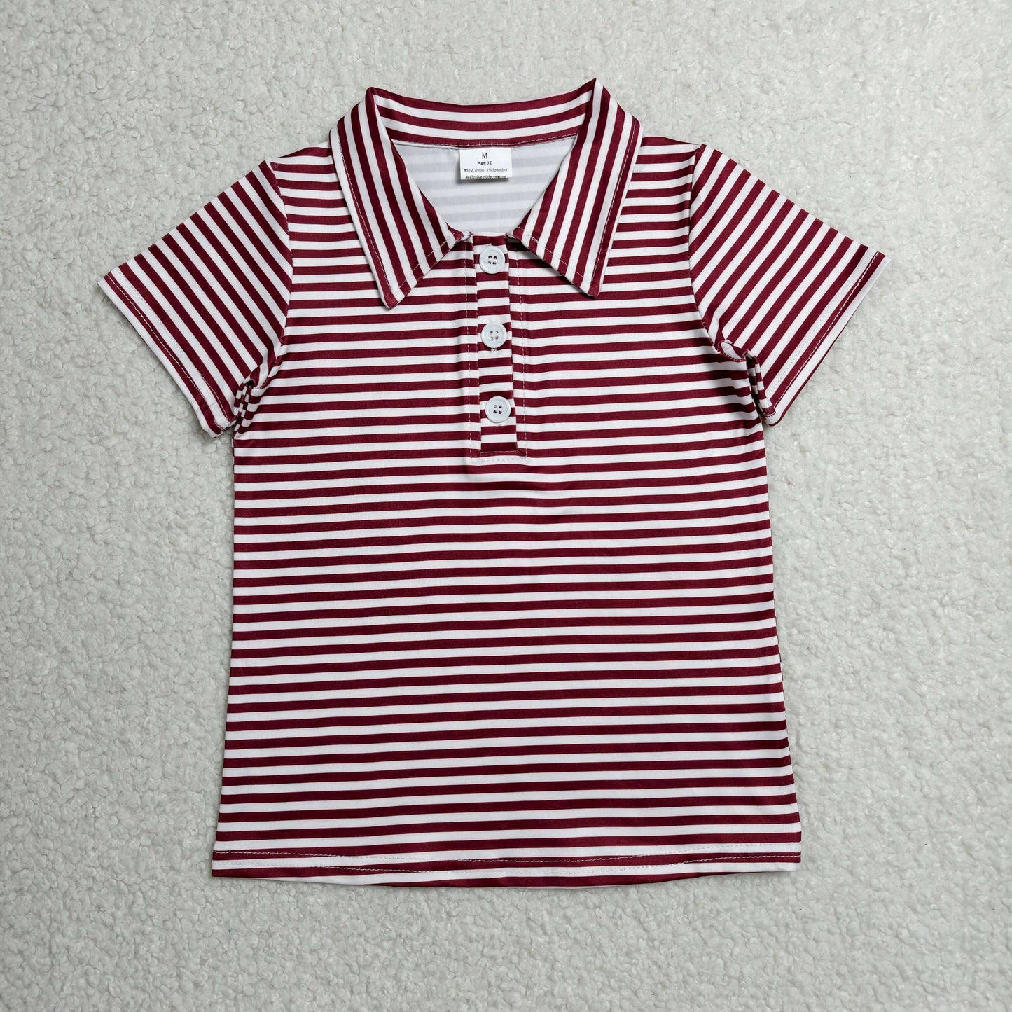 Sibling Baby Boys Short Sleeve Colorful Stripe Button Polo Shirts Tops