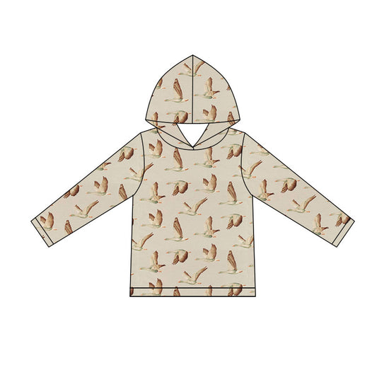 Baby Boys Long Sleeve Ducks Plaid Hunting Hoodies Top Preorder