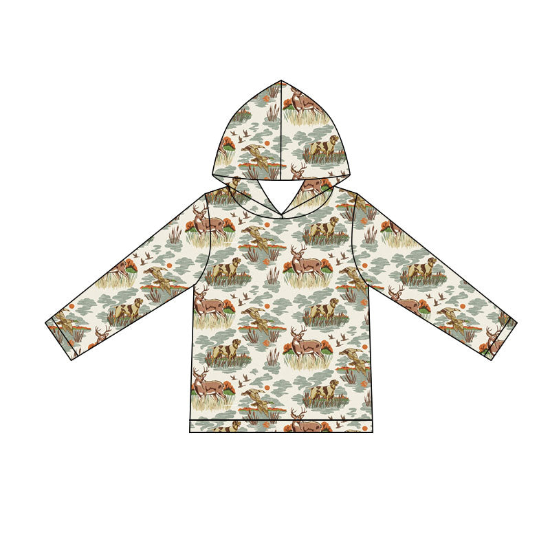 Baby Boys Long Sleeve Ducks Dogs Deer Hunting Hoodies Top Preorder