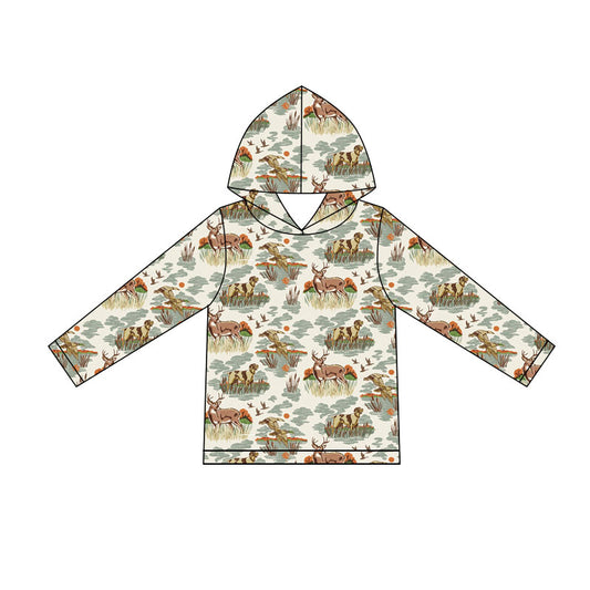 Baby Boys Long Sleeve Ducks Dogs Deer Hunting Hoodies Top Preorder