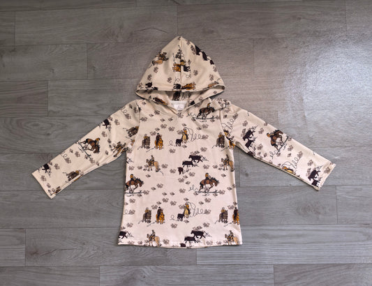 Baby Boys Long Sleeve Horse Rodeos Western Hoodies Top Preorder