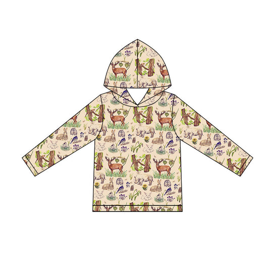 Baby Boys Long Sleeve Animals Forest Hunting Hoodies Top Preorder