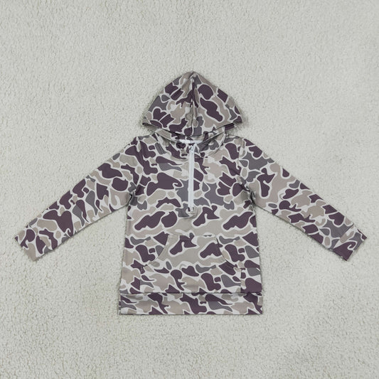 Baby Boys Long Sleeve Southern Camo Zip Pocket Hoodies Tops