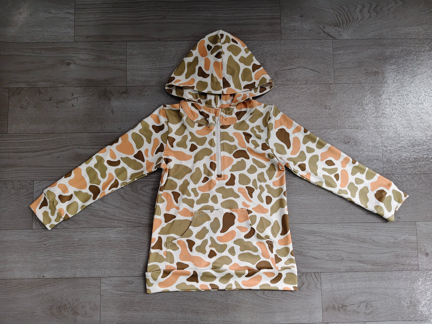Baby Boys Deer Dogs Ducks Camo Hunting Zip Pocket Hoodies Top Preorder