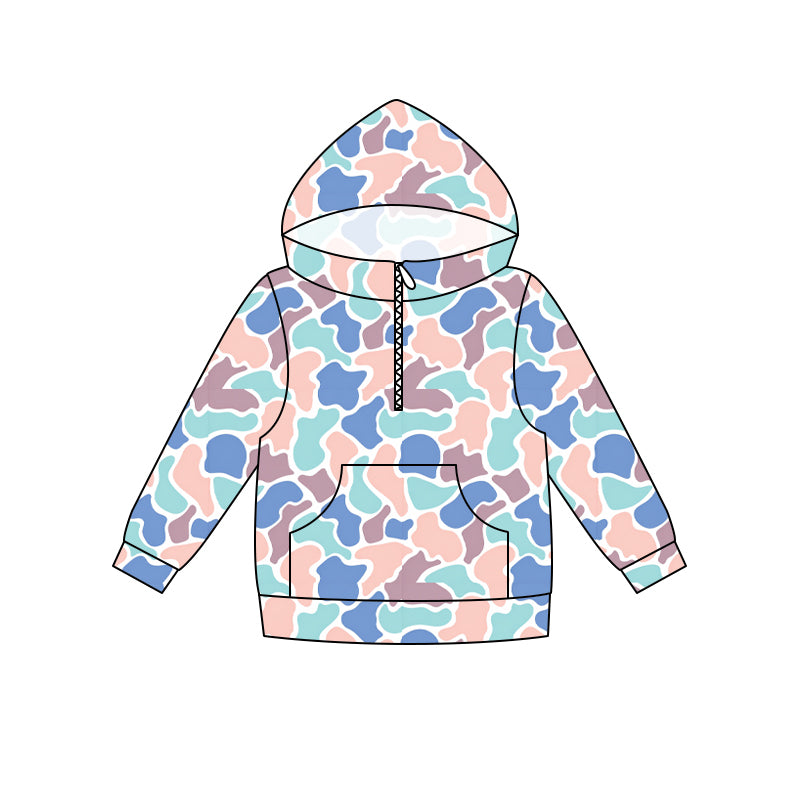 Baby Boys Southern Camo Zip Pocket Hoodies Top Preorder