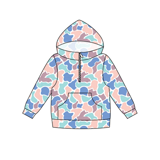Baby Boys Southern Camo Zip Pocket Hoodies Top Preorder