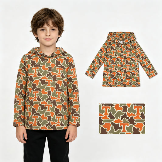 Baby Boys Long Sleeve Camo Tennessee Team Hoodies Top