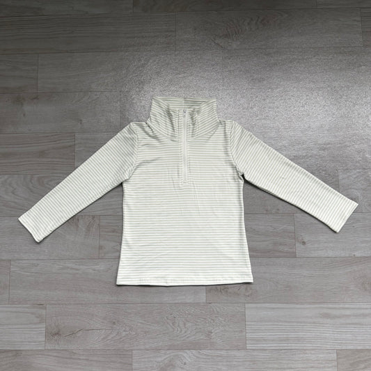 Baby Boys Long Sleeve Green Stripe Zip Pullovers Top Preorder