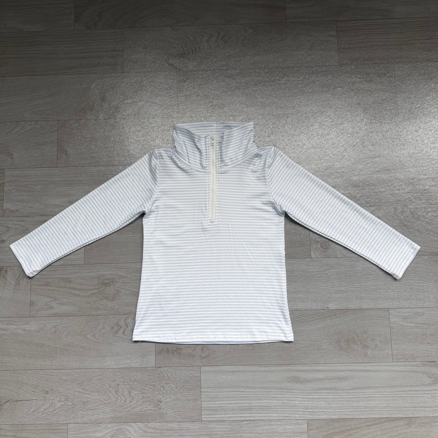 Baby Boys Long Sleeve Blue Stripe Zip Pullovers Top Preorder