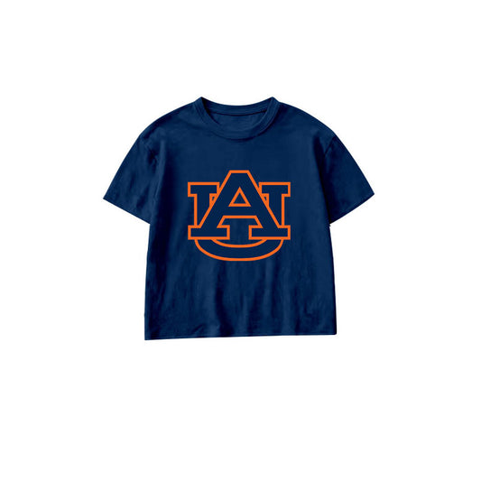 Preorder moq 5 Baby Boys Navy Short Sleeve AU Team T-shirts Top