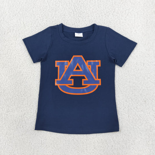 Baby Boys Navy Short Sleeve Vinyl AU Team T-shirts Top