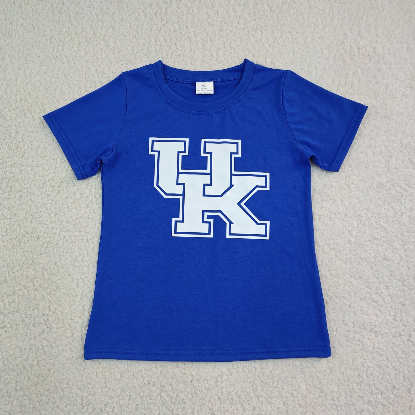 Baby Boys Blue Short Sleeve Vinyl Kentucky Team T-shirts Top