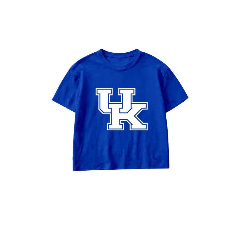 Preorder moq 5 Baby Boys Hot Blue Short Sleeve UK Team T-shirts Top