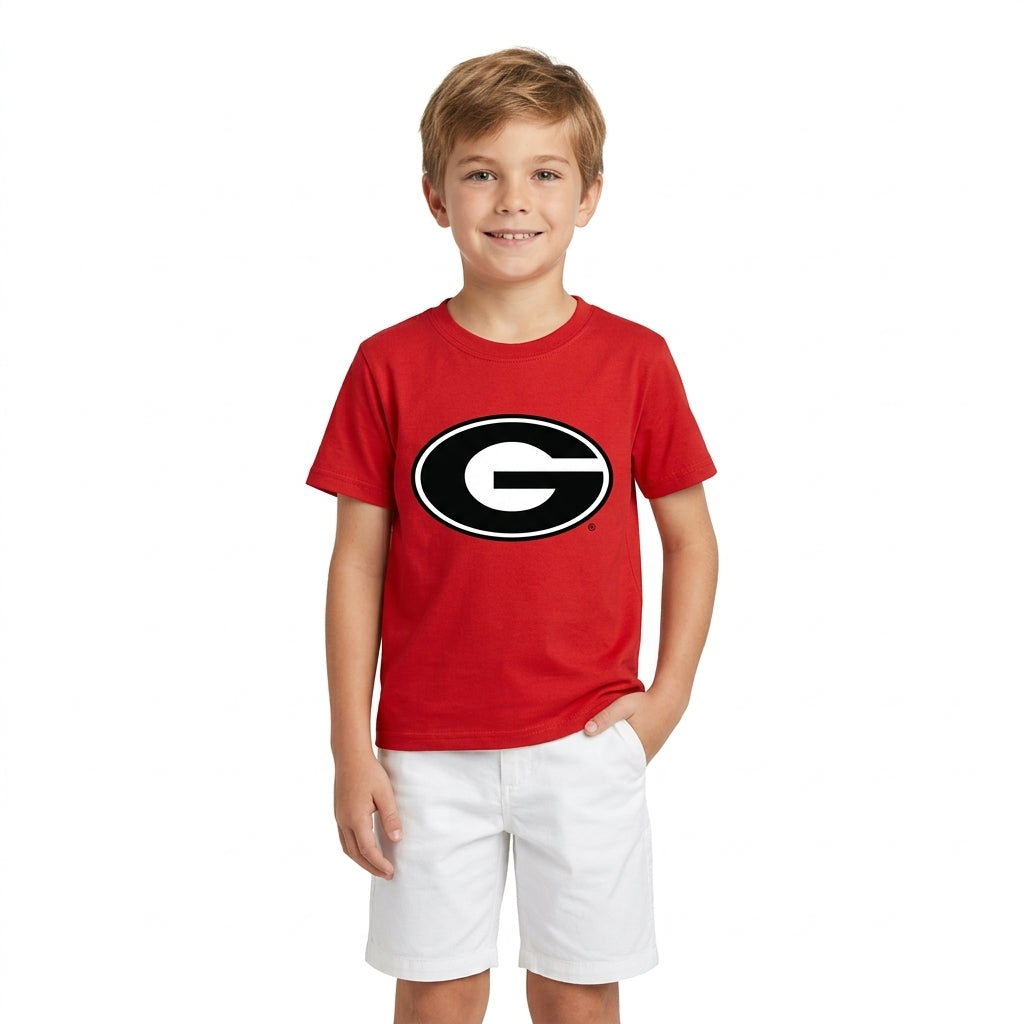 Baby Boys Short Sleeve Vinyl Georgia Team T-shirts Tops