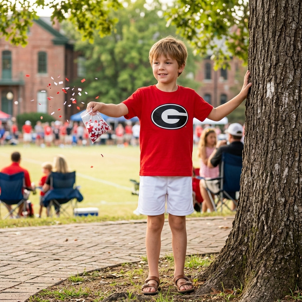 Baby Boys Short Sleeve Vinyl Georgia Team T-shirts Tops