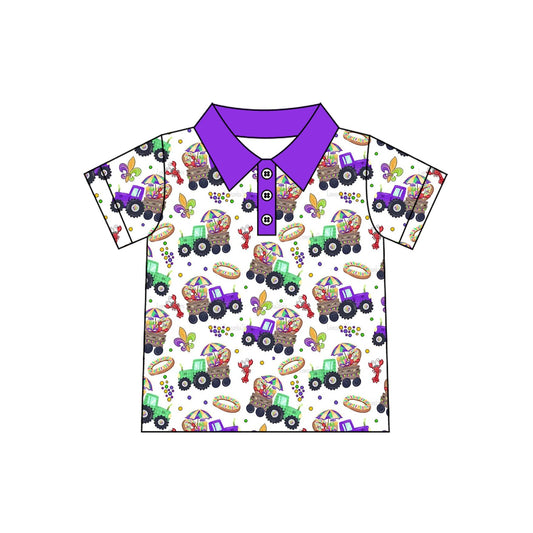 Baby Boys Mardigras Donuts Crayfishes Button Polo Shirts Top Preorder