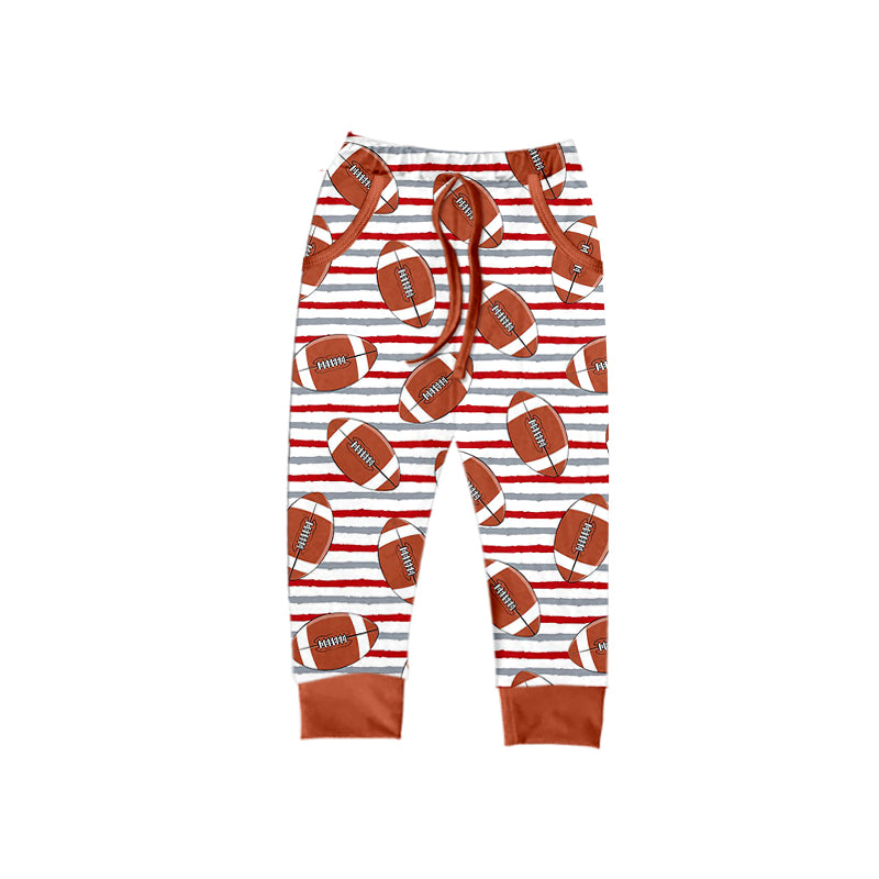 Baby Boys Brown Stripe Football String Pants preorder(moq 5)