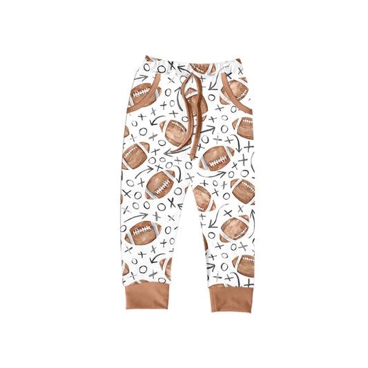 Baby Boys White Light Brown Football String Pants preorder(moq 5)