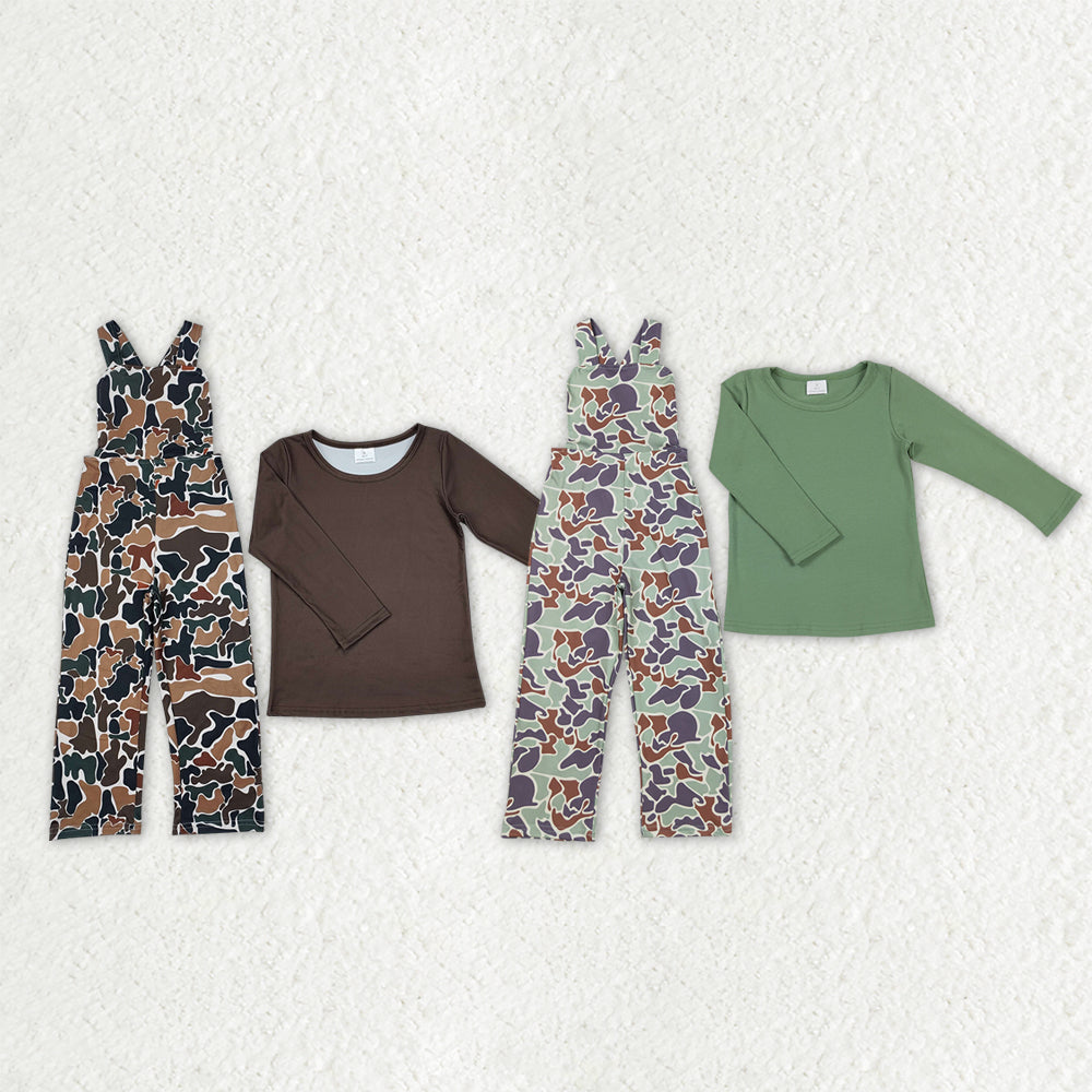 Sibling Baby Boys Girls Southern Camo Straps Pant Jumpsuits