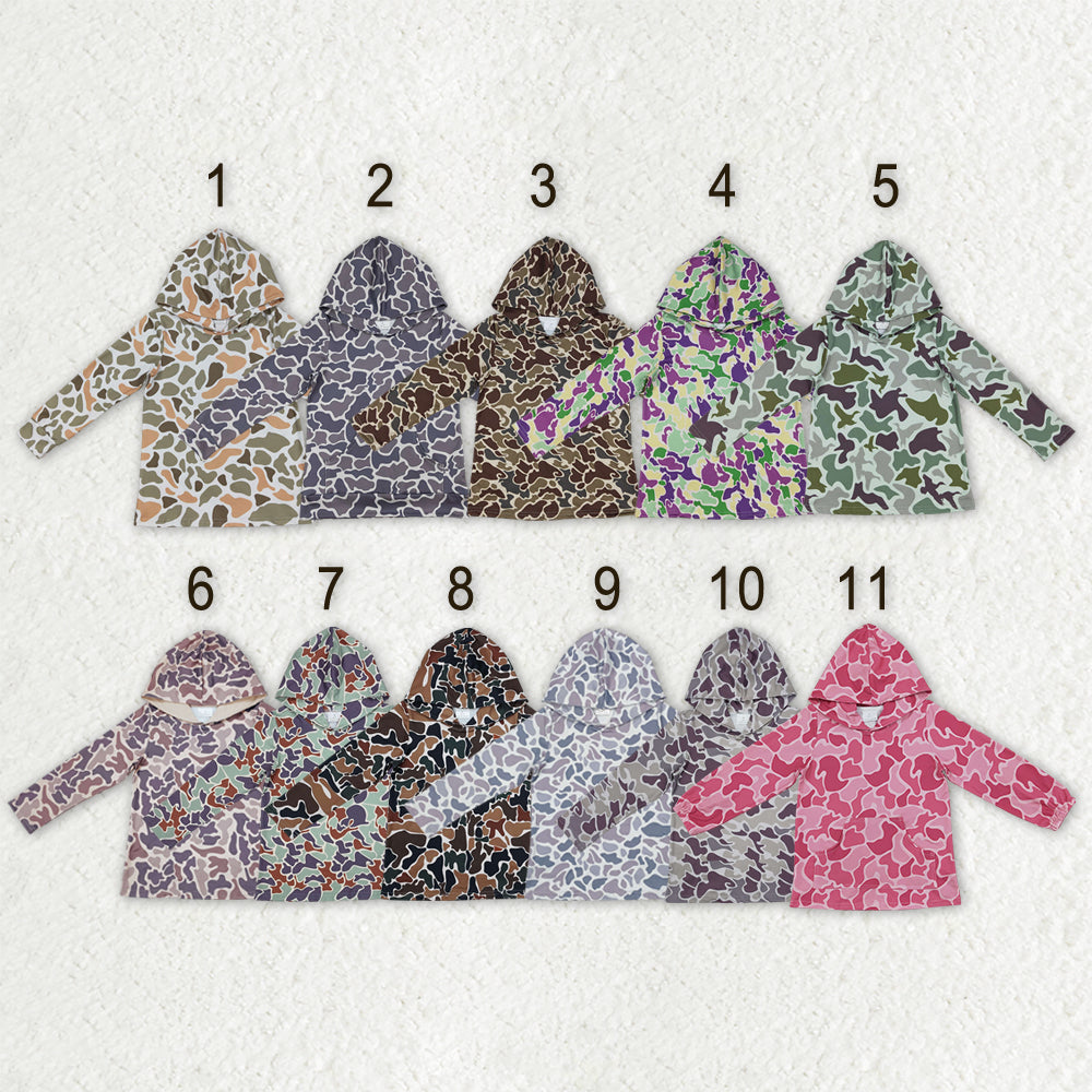 Sibling Baby Boys Southern Camo Long Sleeves Hoodies Tops