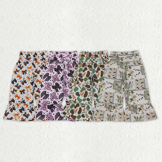 Sibling Baby Girls Bats Bows Camo Ducks Halloween Hunting Flare Pants Bottom