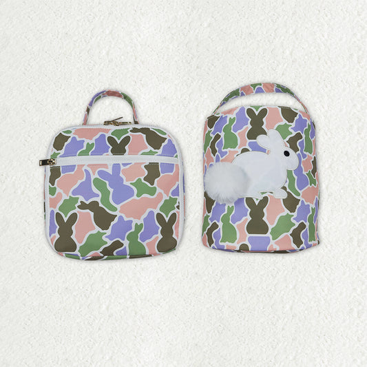 Sibling Kids Easter Rabbits Camo Lunch Box Basket Bags
