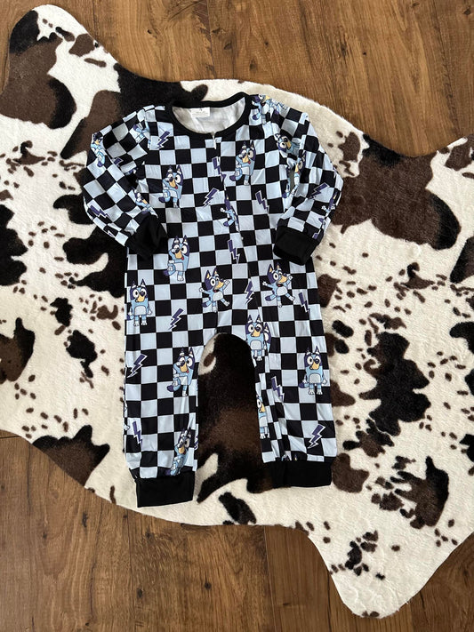 Baby Kids Dogs Zip Rompers