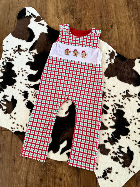 Baby Boys Christmas Gingerbread Rompers