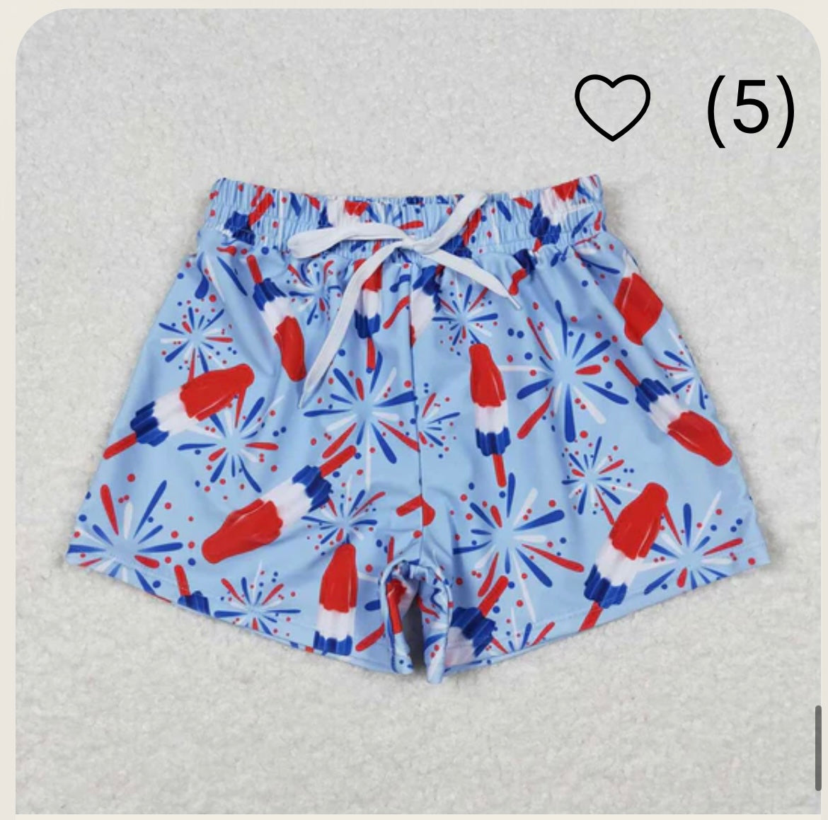 Baby Boys 4th of july popstick trunks Shorts Bottoms Preorder(moq 5)