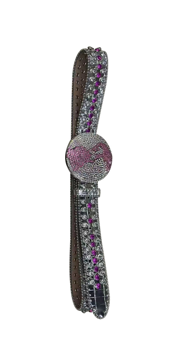 Girls Western Pink Rhinestone turquoise belts preorder