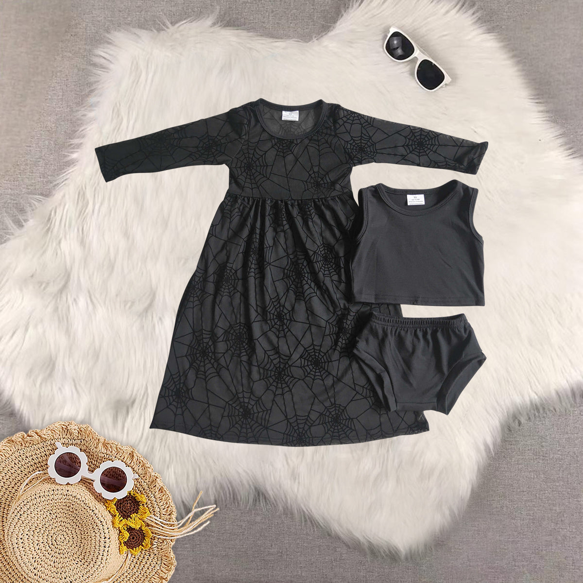Sibling Baby Girls Halloween 3pcs sets