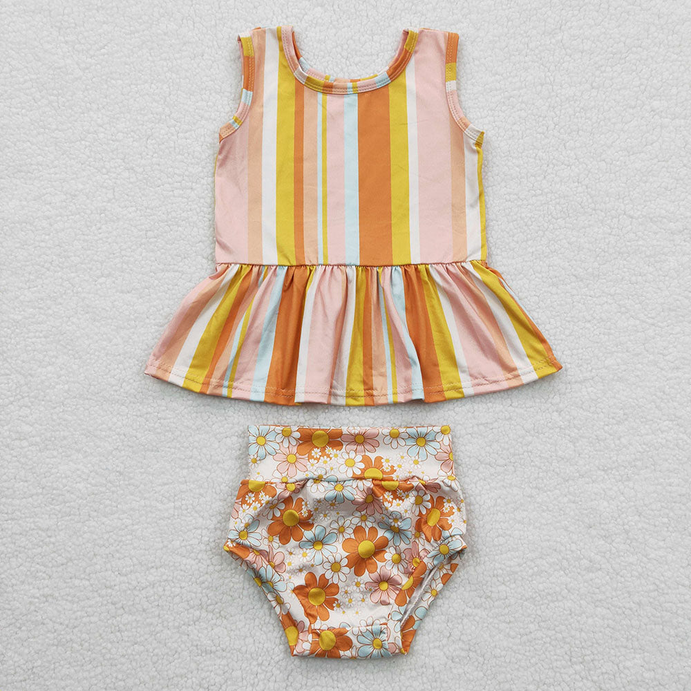 Sibling Baby Girls Summer Top Bummies Outfits Sets