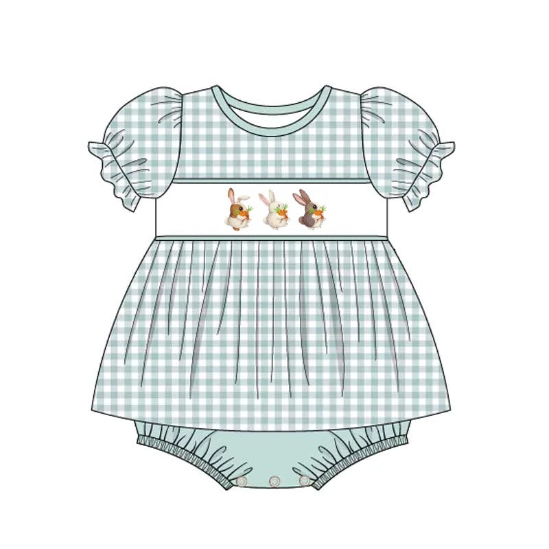 Baby Infant Girls Easter Rabbit Carrot Rompers preorder