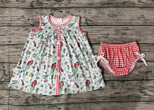 Baby Girls Mermaid Tunic Top Bummies Clothes Sets