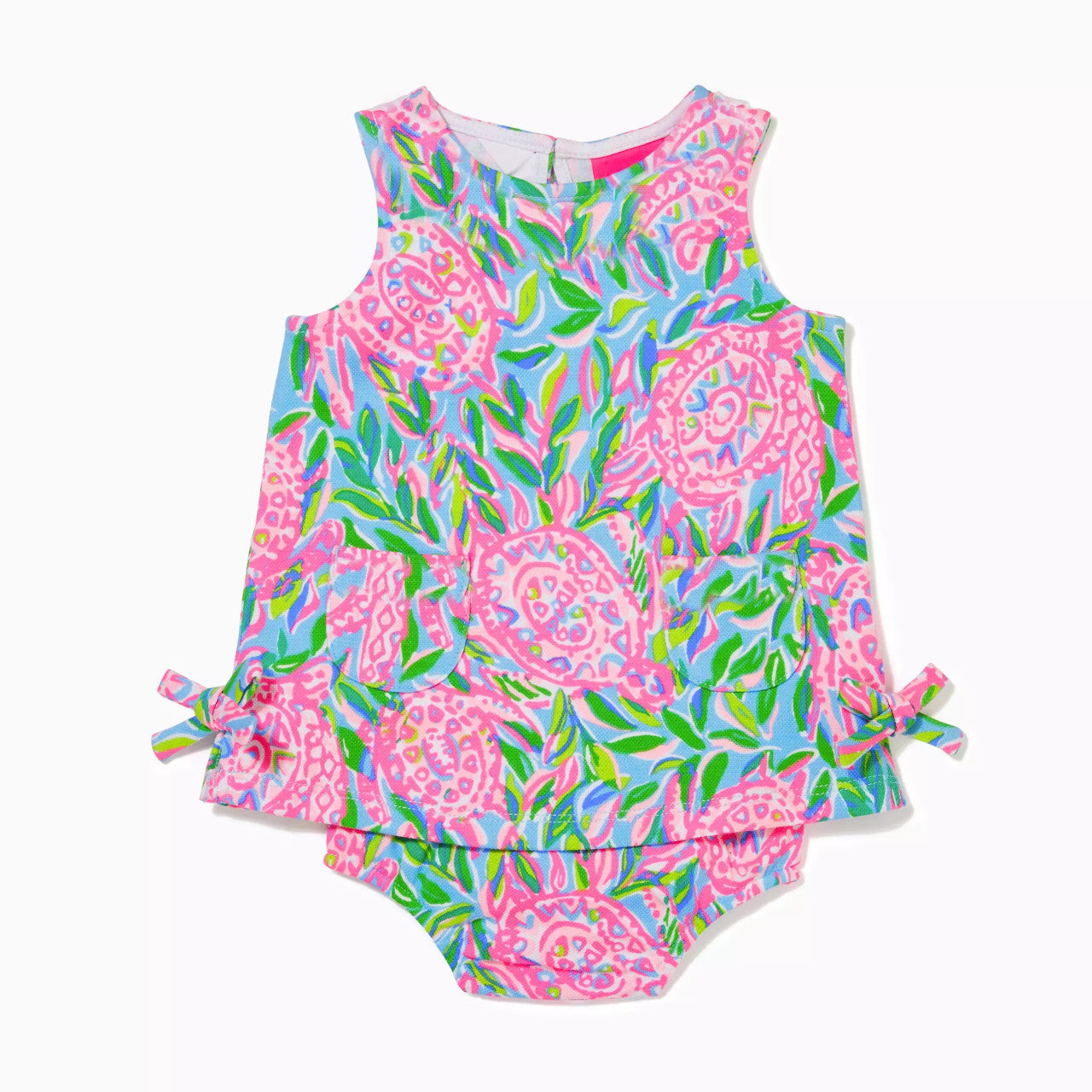 Baby Girls Pink Turtle Top Bows Bummies Clothes Sets Preorder