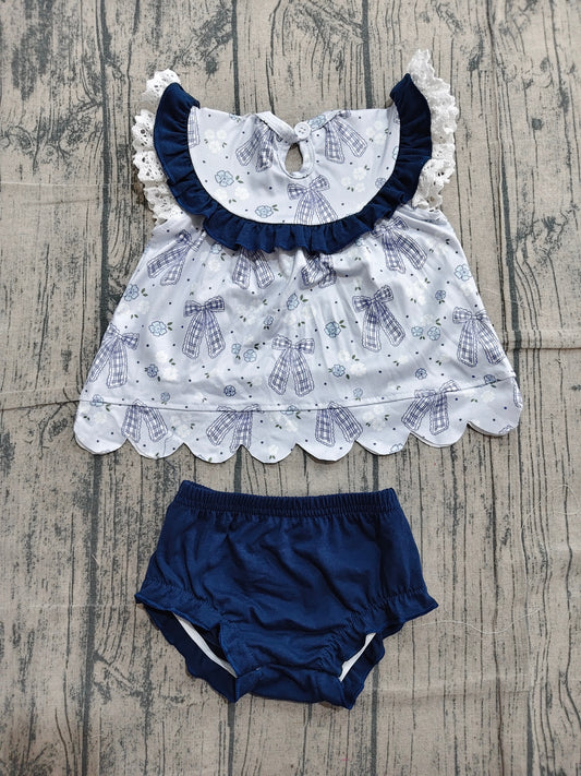 Smocked Daddy's Girl Flowers Bows Tunic Bummies Clothes Sets Preorder