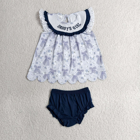 Smocked Daddy's Girl Flowers Bows Tunic Bummies Clothes Sets Preorder
