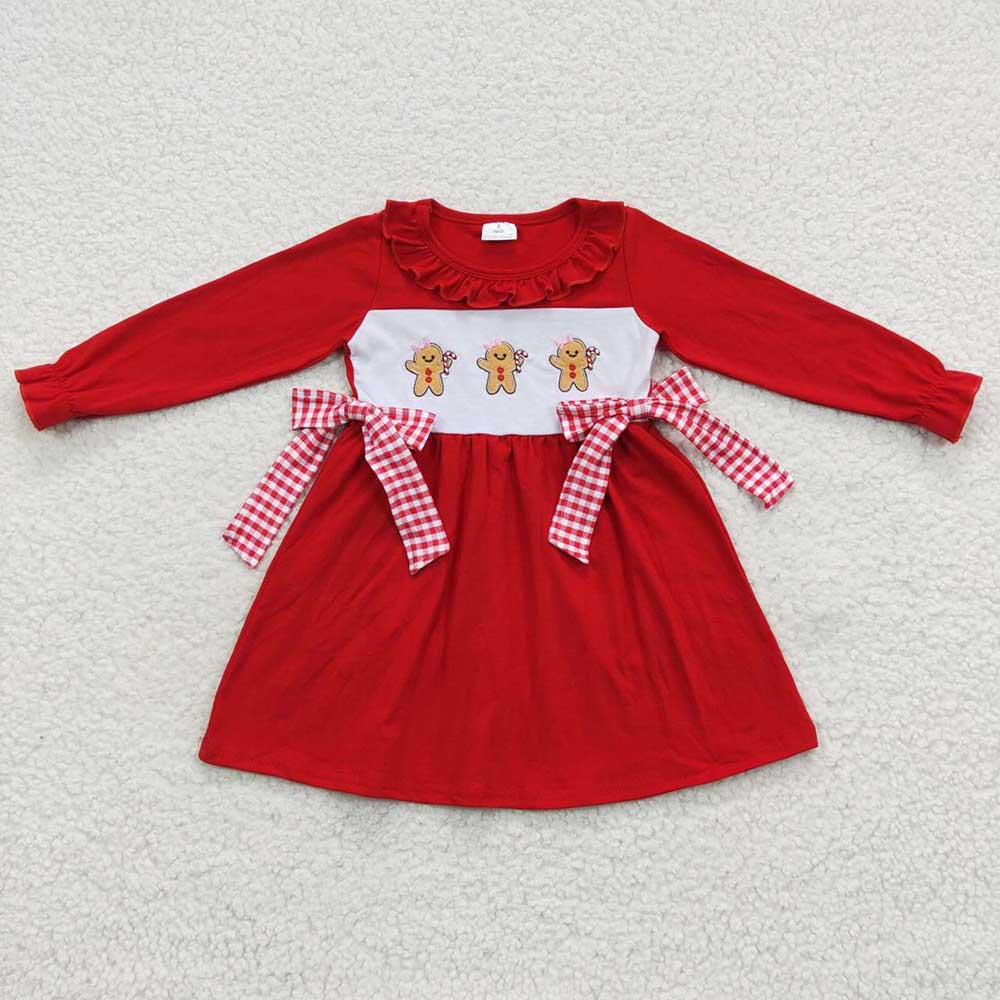 USA Shop Baby Girls Embroidery Gingerbread Knee Length Dresses