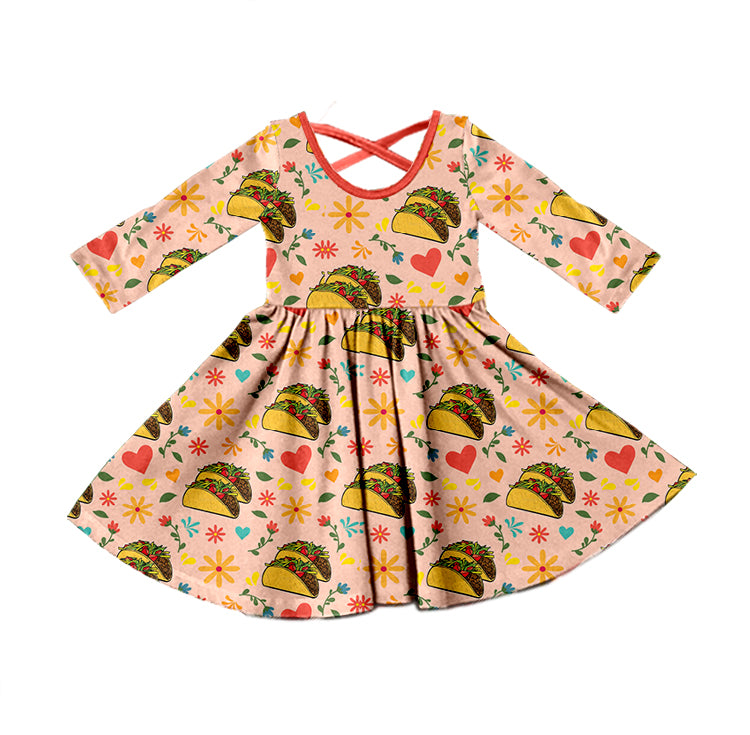 Baby Girls Long Sleeve Taco Knee Length Dresses preorder