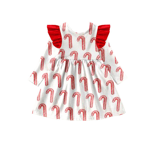 Baby Girls Christmas Red Candy Long Sleeve Dresses preorder