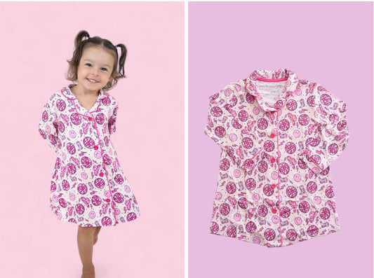 Baby Girls Western Disco Pink Smiles Sleepwear Tops Pajamas Preorder