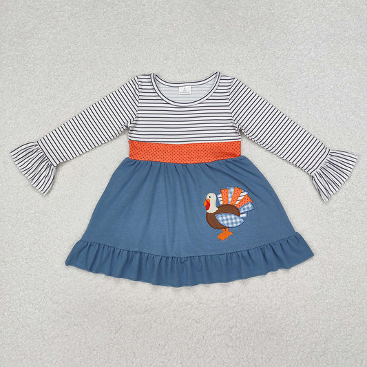 Baby Girls Thanksgiving Turkey Knee Length Dresses