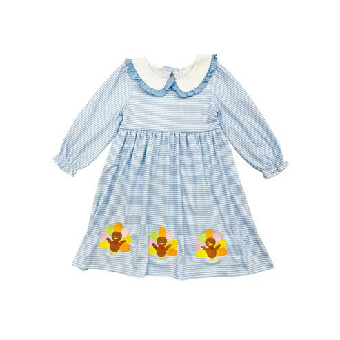 Baby Girls Thanksgiving Turkey Knee Length Dresses Preorder