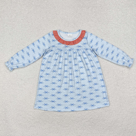 Baby Girls Blue Bows Knee Length Dresses