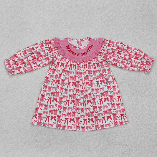 Sibling Baby Girls Mama's Bestie Smocked Rompers Dresses