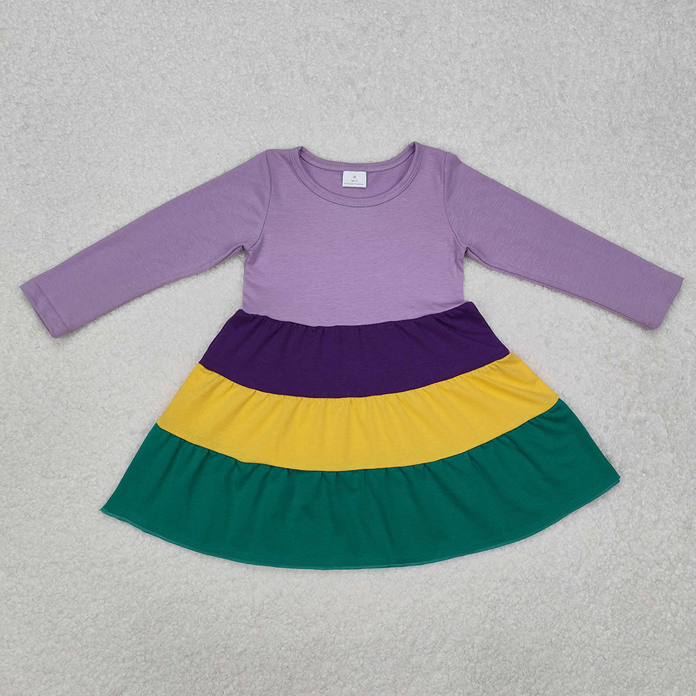 Sibling Boys Baby Girls Mardi Gras Purple Shirts Dresses