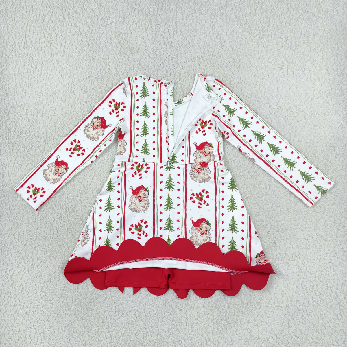 Sibling Baby Girls Long Sleeve Green Frogs Santa Trees Yoga Active Bows Scallop Christmas Sets